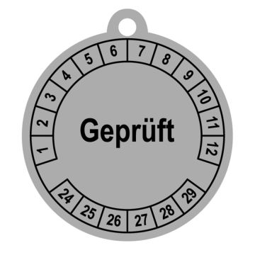 Aluminium-Plakette für Geräteprüfung kaufen | netztech.ch