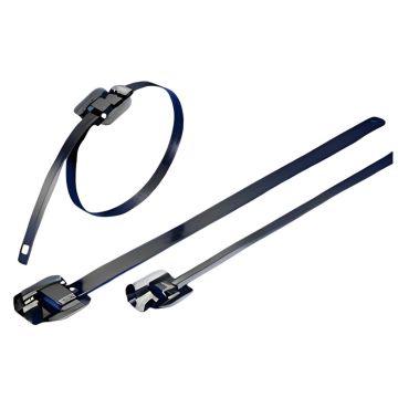 Wiederlösbare Stahlkabelbinder, beschichtet, schwarz