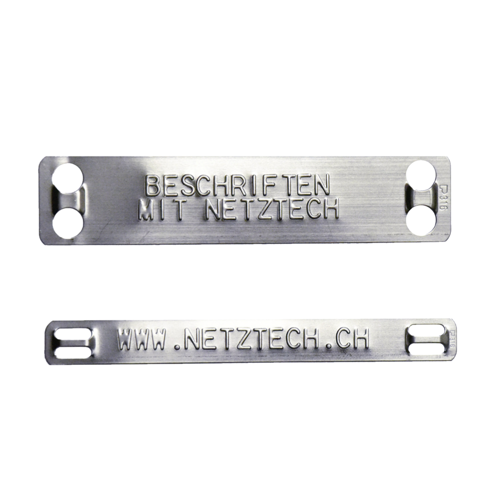 Edelstahl- und Alumarkierer geprägt