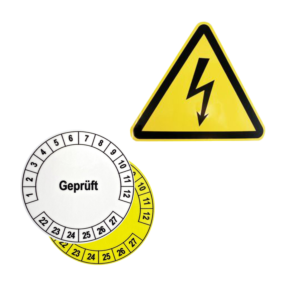 Technische Kleber und Schilder