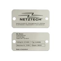 Schilder Edelstahl lasergraviert